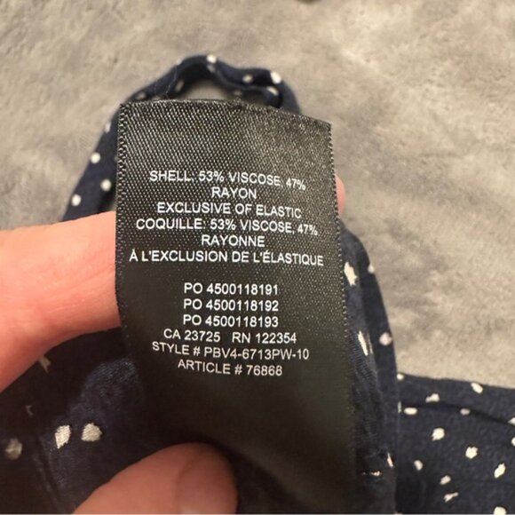 Aritzia Wilfred Palazzo Blue White Patterned Wide Leg Pants Size Medium Womens - Picture 12 of 12